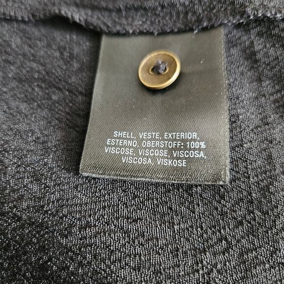 MAEVE Sienna Jumpsuit Wide Leg Side Tie Square Neck Zip Black Sz 14 - Picture 13 of 14